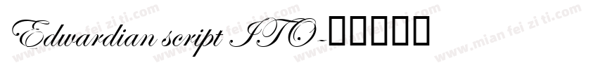 Edwardian script ITO字体转换
